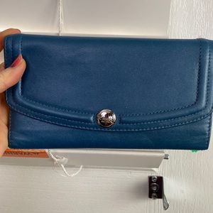Coach trifold leather wallet